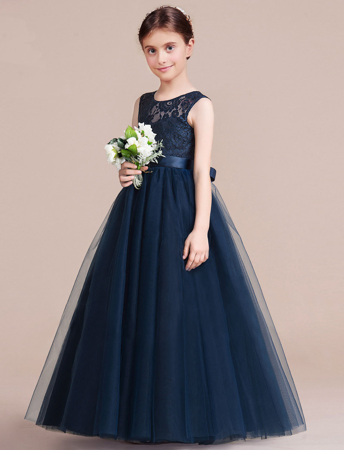 Kids Lace Tulle Navy Blue Party Dress GACH053 Kids Lace Tulle Navy Blue Party Dress GACH053