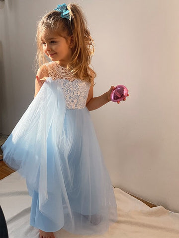 Light Blue Little Kids Party Dress GACH219