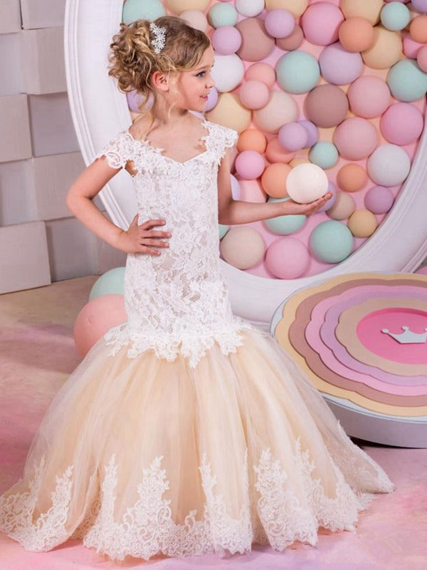 Girls Mermaid Lace Party Gown GCH0117 Girls Mermaid Lace Party Gown GCH0117