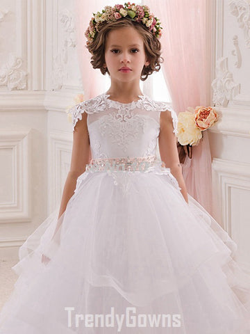 White Kids Party Gown GCH0125