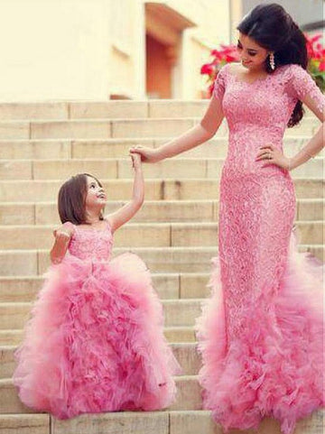 Pink Ruffle Toddler Kiddie Party Gown GCH0152