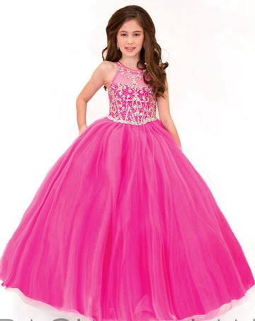 Fuchsia Girls Ball Party Gown GCHK007