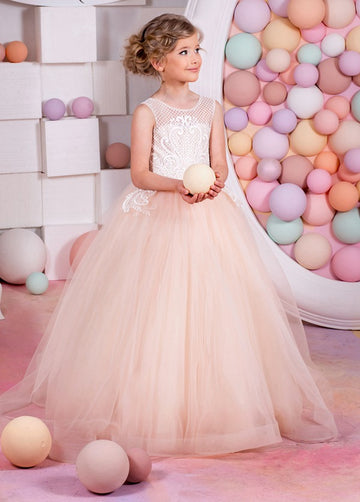 Girls Pink Party Gown Age 6-12 GCHK009