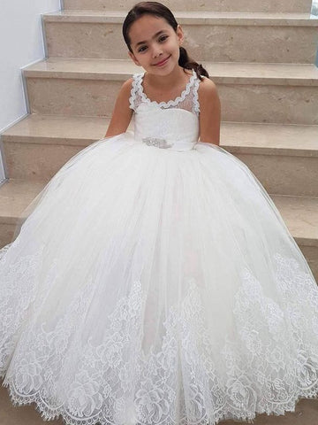 White Ball Kiddie Party Gown GCH0453