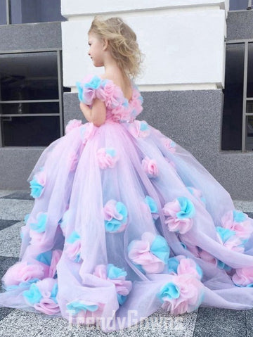 Toddlers Ball Gowns with 3D Flower GCH0465