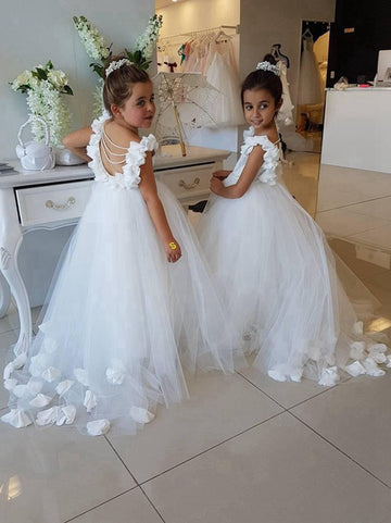 White Flower Girl Dress GFGD520