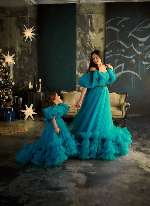 mother daughter matching holiday dresses Princess Tulle Gowns MGD155 They will fit and Modern Design Dressing Table Color:M-White Hundredth
