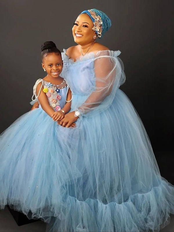 Mother Daughter Ono Set in Sunset Blue