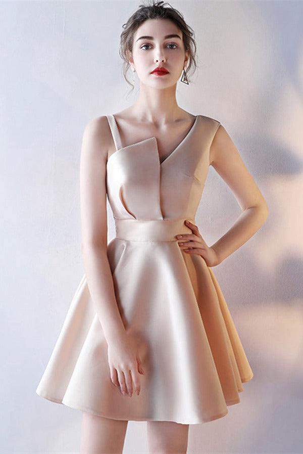 Trendy Satin Juniors Short Prom Dress JTSH065 Trendy Satin Juniors Short Prom Dress JTSH065