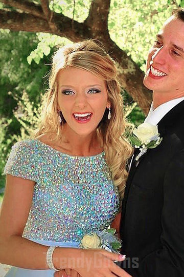 Light Sky Blue Junior Pageant Dress GTEEN018