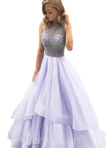 Lavender Princess Tulle Junior Prom Dress GTEEN091