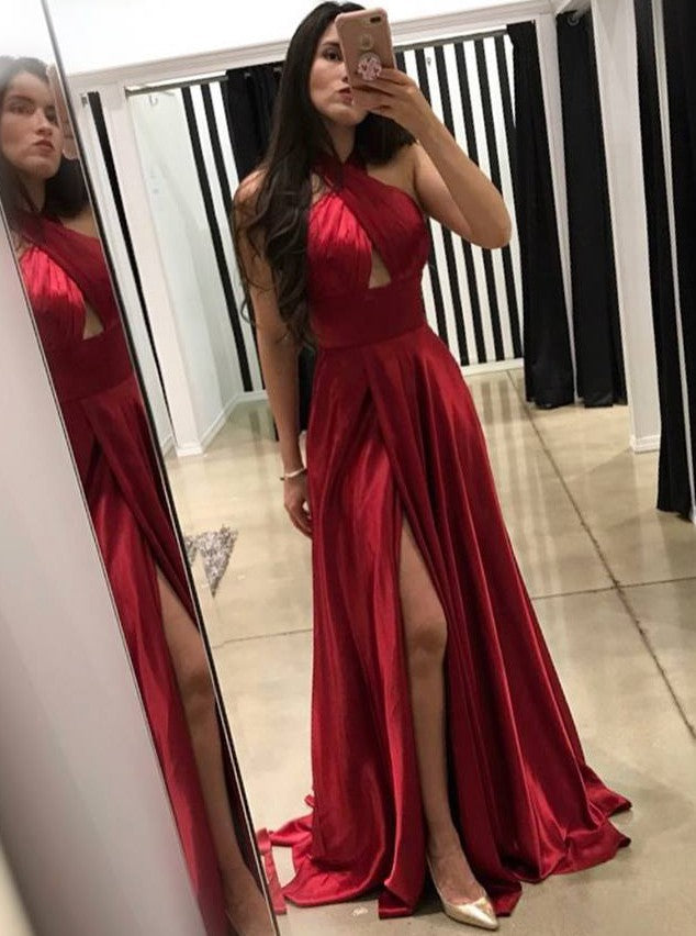 Satin Burgundy Junior Prom Dress GTEEN101 Satin Burgundy Junior Prom Dress GTEEN101