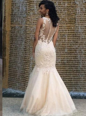 Pink Mermaid Lace Tulle Junior Prom Dress GTEEN129