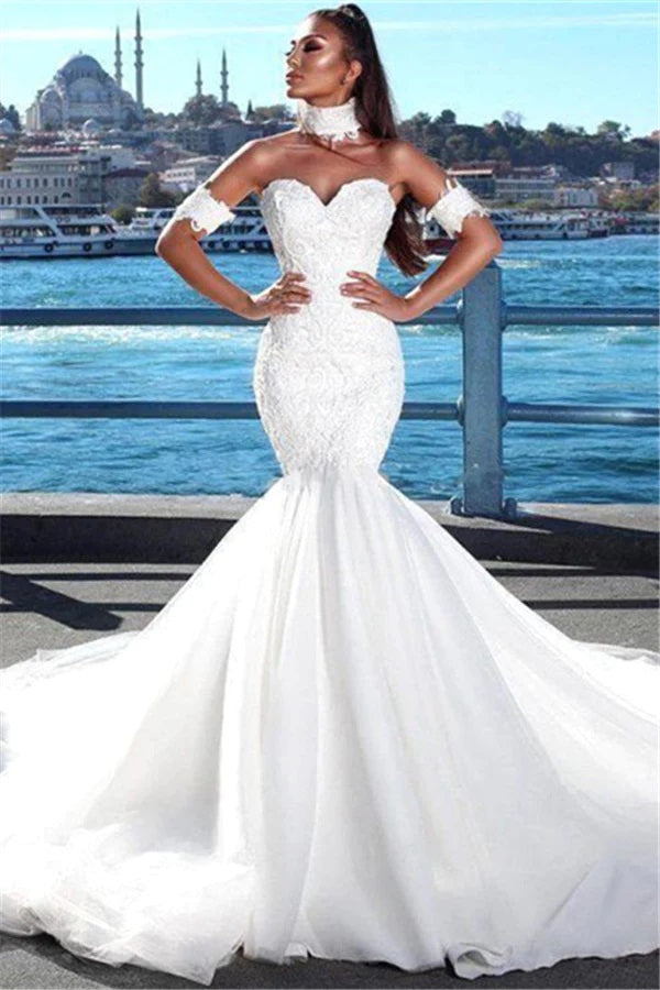 Trendy Sweetheart Lace Mermaid Wedding Gown TWA221 Trendy Sweetheart Lace Mermaid Wedding Gown TWA221