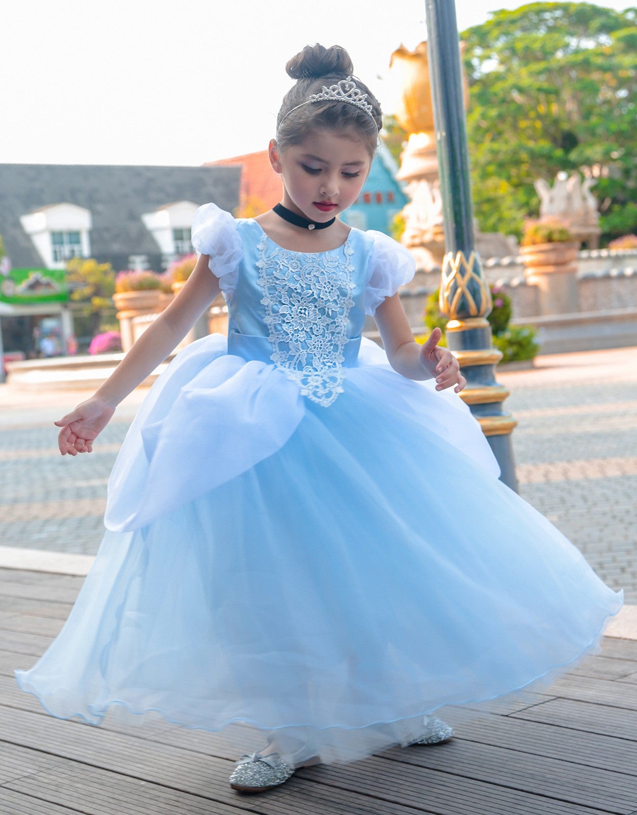 Princess Kiddie Light Sky Blue Snow Pageant Dress 3-12 Years TXD002 Princess Kiddie Light Sky Blue Snow Pageant Dress 3-12 Years TXD002