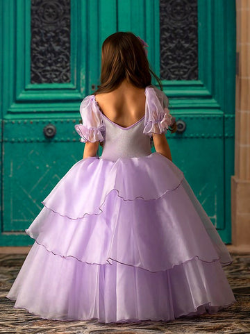 Purple Princess Kids Pageant Tutu Gowns TXD004