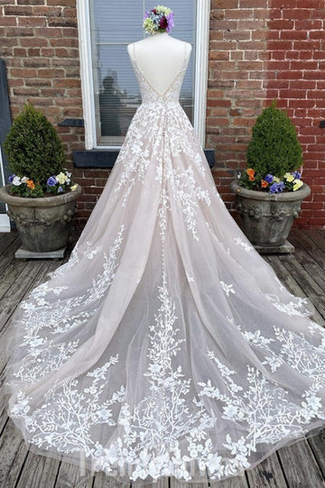 Trendy Princess Champagne Lace Junior Prom Gown SREAL071