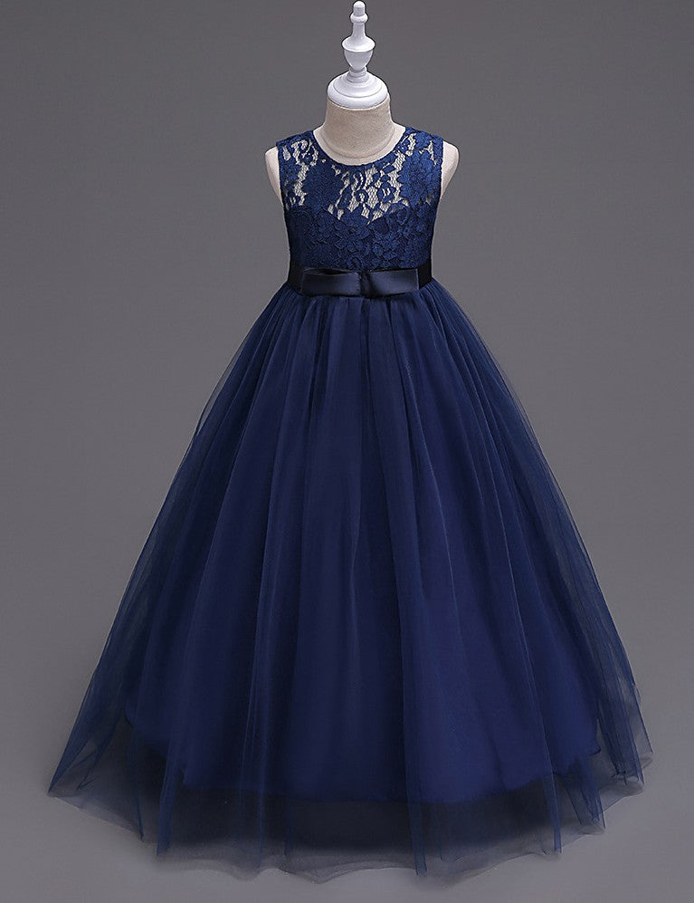Kids Lace Tulle Navy Blue Party Dress GACH053 Kids Lace Tulle Navy Blue Party Dress GACH053