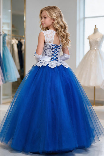 Girls Blue Princess Party Gown GCH0159