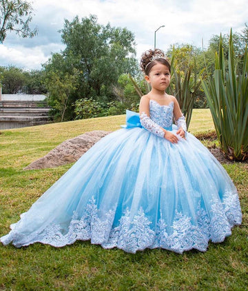 2-12 Years Kiddie  Princess Lace Fashion Show Party Ball Gowns CH0181