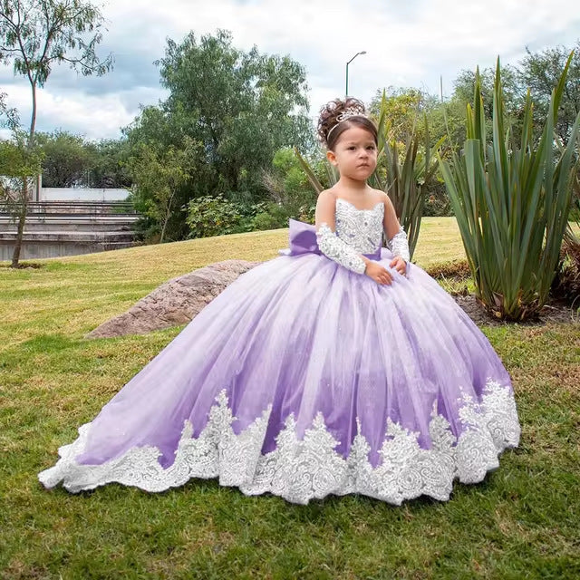 2-12 Years Kiddie Princess Lace Fashion Show Party Ball Gowns CH0181 2-12 Years Kiddie Princess Lace Fashion Show Party Ball Gowns CH0181