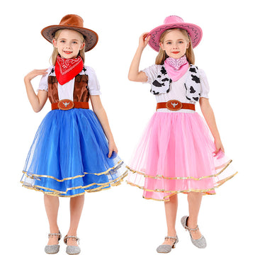 Girl's Cowboy Costume Party Dress Up CST006