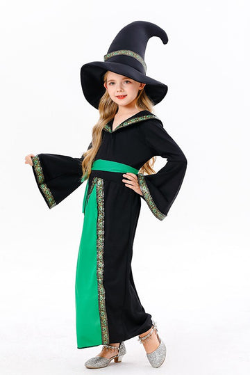 Girls Halloween Costume Witch Kids Party Dress up CST011