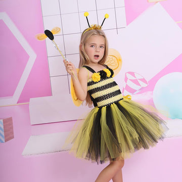 Kids Yellow Little Bee Animal Performance Costume CST023