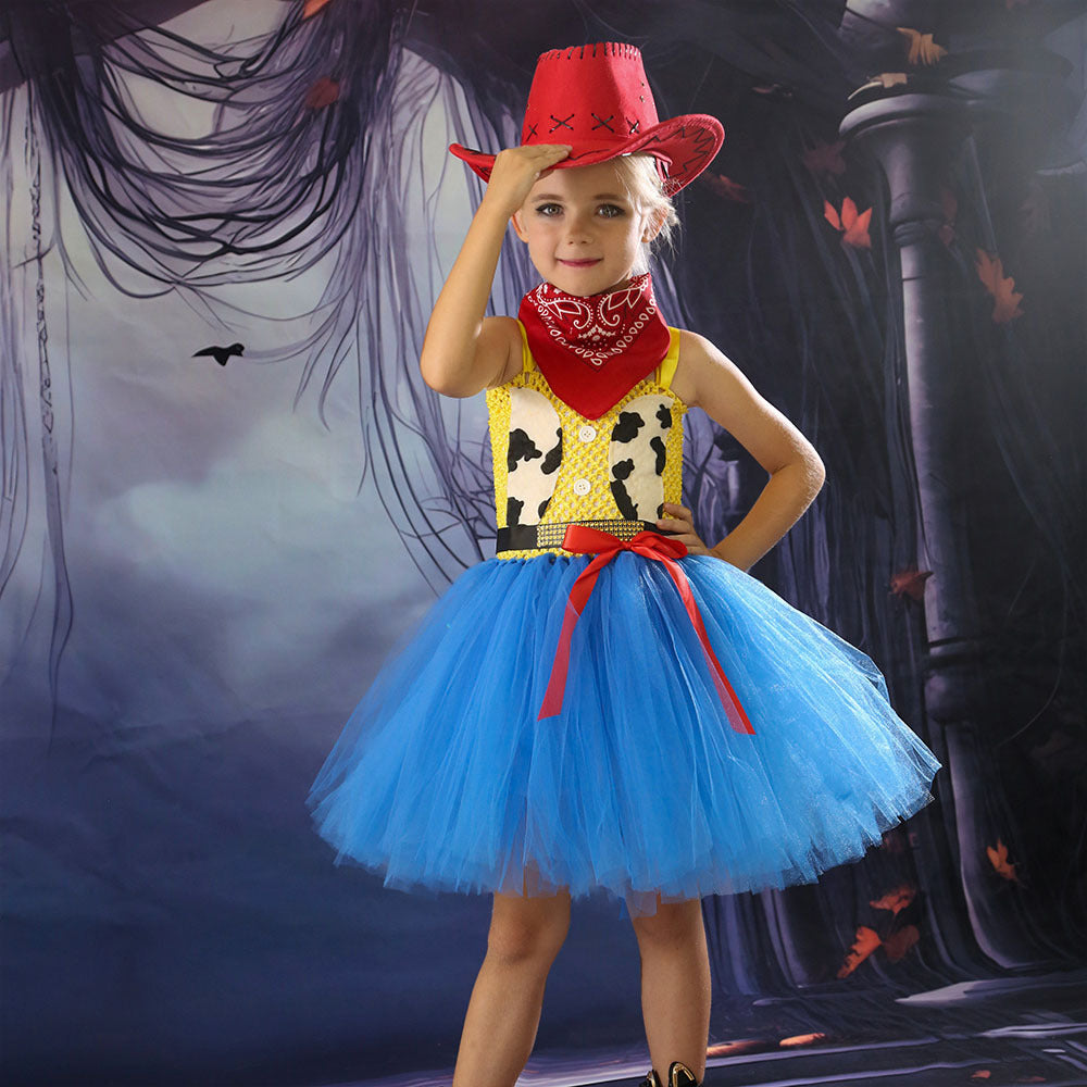 Girls Woody Princess Costume Cowboy Style Dress UP CST034