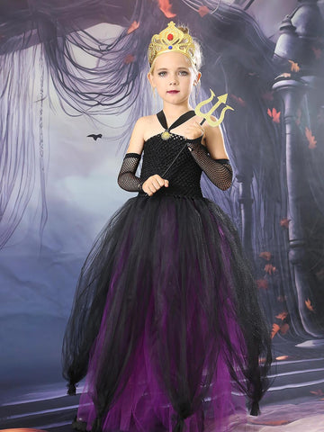 Girls Halloween Vampire Costume Ursula Dress UP CST038