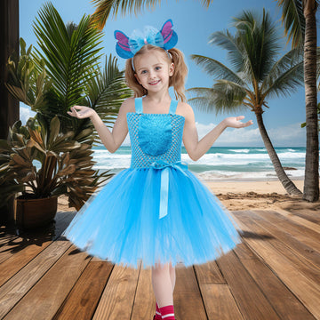 Girls Halloween Stitch Costume Lilo & Stitch Dress UP CST039