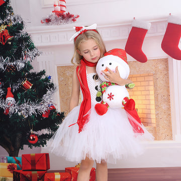 Girls Christmas Costume Snow Princess Dress UP CST040