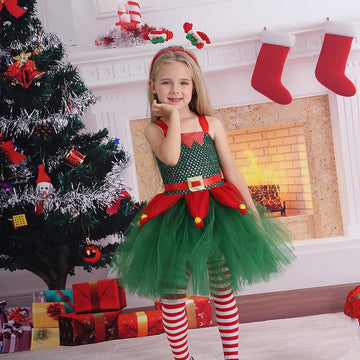 Girls Christmas Tree Princess Dress UP CST041