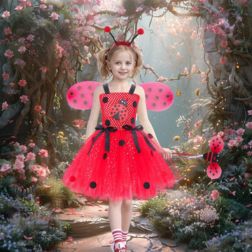 Halloween Insect Performance Costume Seven Star Ladybug Dress UP CST046