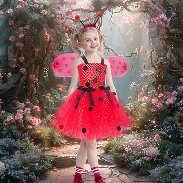 Halloween Insect Performance Costume Seven Star Ladybug Dress UP CST046