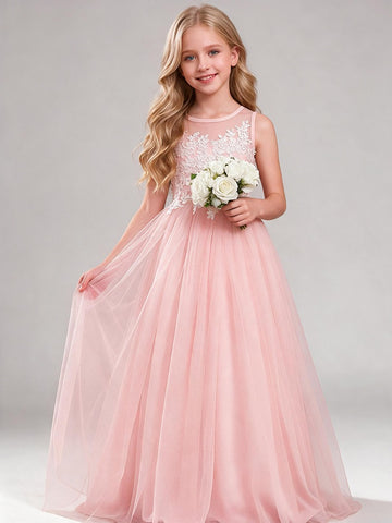 Candy Pink Soft Tulle Flower Girl Dress FGDA10
