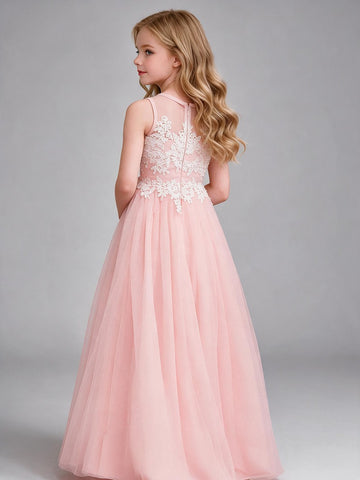 Candy Pink Soft Tulle Flower Girl Dress FGDA10