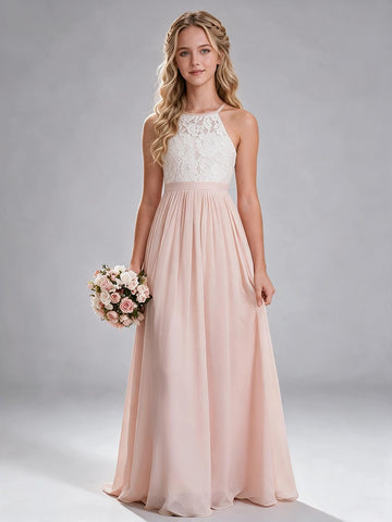 Halter Candy Pink Soft Tulle Flower Girl Dress FGDA11