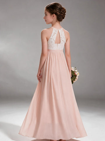 Halter Candy Pink Soft Tulle Flower Girl Dress FGDA11