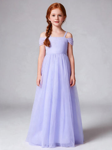 Tulle Blush Pink Junior Bridesmaid Dress FGDA16
