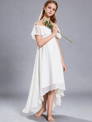 High-low Royal Junior Bridesmaid Dress FGDA20