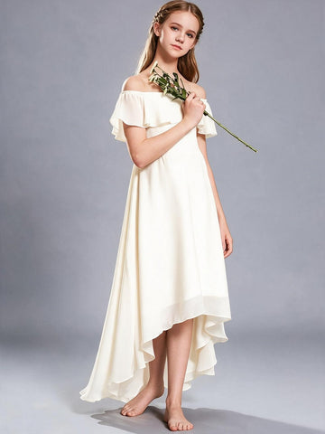High-low Royal Junior Bridesmaid Dress FGDA20