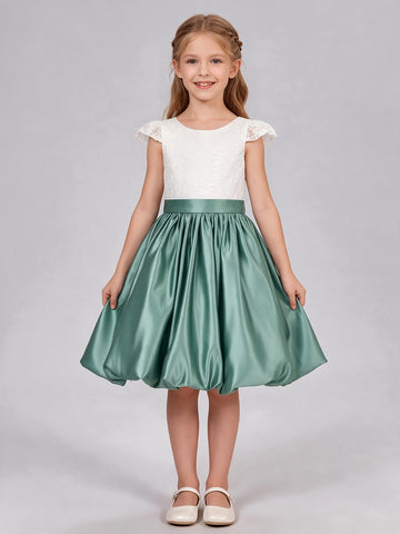 Short Sea Green Junior Bridesmaid Dress FGDA22