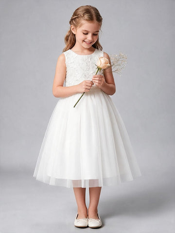Sky Blue Short Flower Girl Dress FGDA24