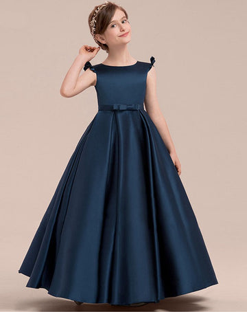 Navy Blue Girl Party Dress Age 2-9 GACH060