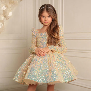 Girl Short Sequin Party Gown GACH076