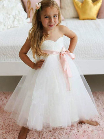 White Kids Party Gown Age 2-8 GACH092