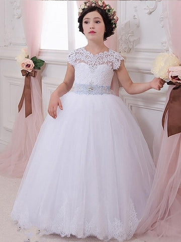 White Child First Communion Gown GACH096