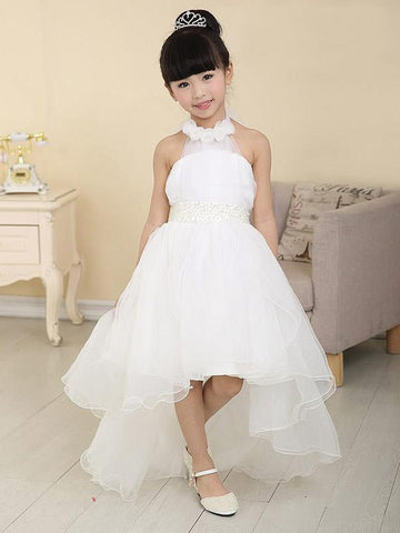 Kids  High Low Halter Pageant Gown GACH119