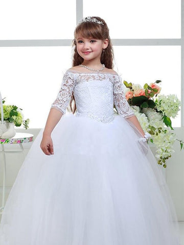 Kids Half Sleeve First Communion Gown GACH120